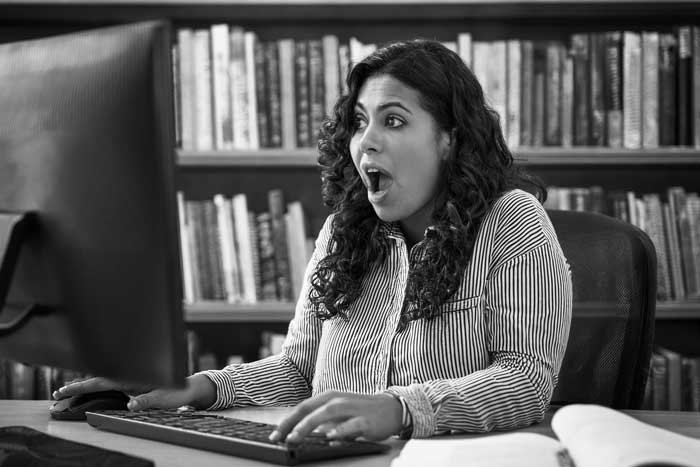 woman reserching wayward things opt